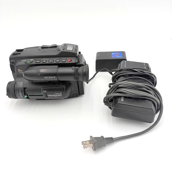 Sony Other - Sony CCD-TR6 Video8 Handycam Camcorder Bundle AC-V35A For Parts Repair Powers On